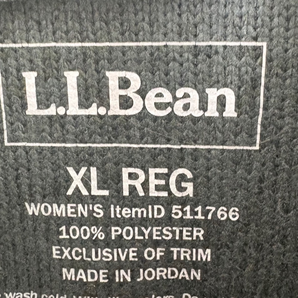 LL Bean Sweater Fleece Vest XL Green Heather‎ Full Zip Pocket Gorpcore Prep - Picture 2 of 7